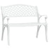 Garden Bench 102 cm Cast Aluminium White