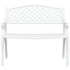 Garden Bench 102 cm Cast Aluminium White