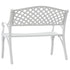 Garden Bench 102 cm Cast Aluminium White