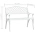 Garden Bench 102 cm Cast Aluminium White