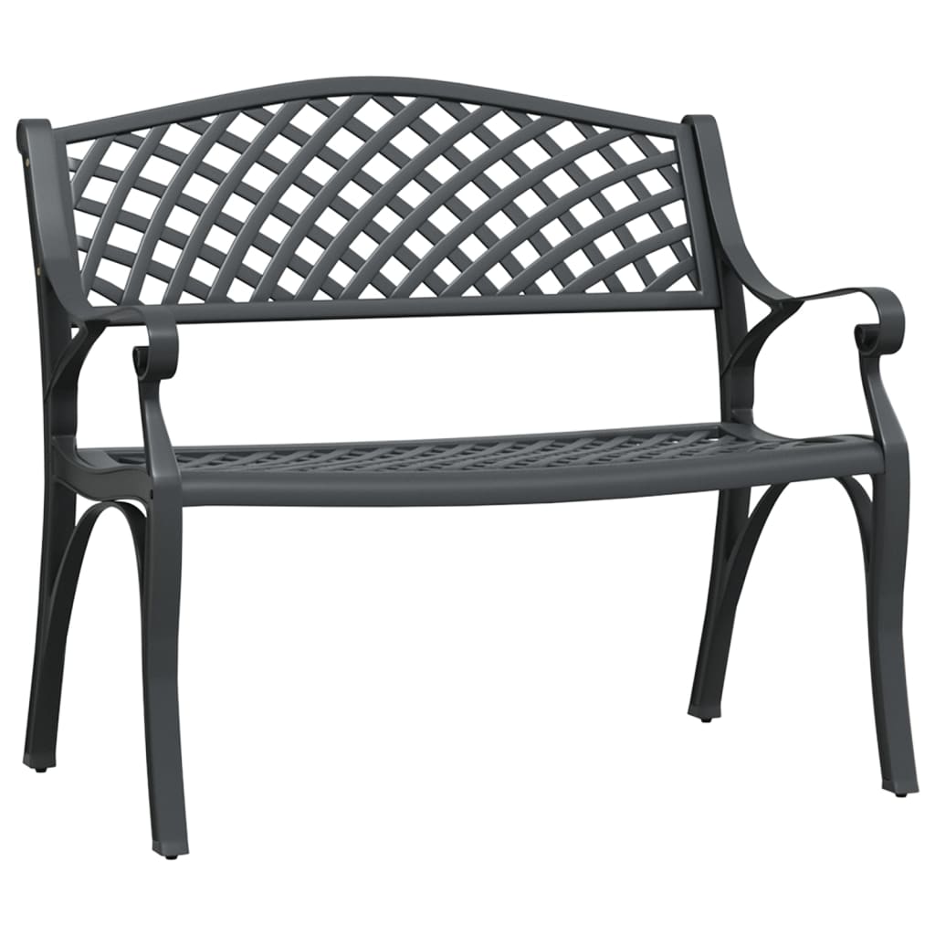 Garden Bench 102 cm Cast Aluminium Black