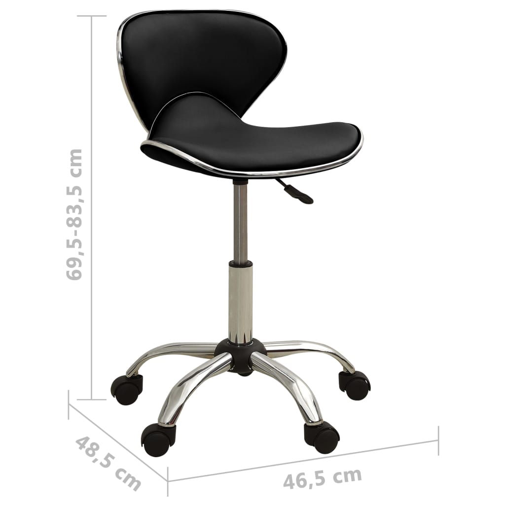 Office Chair Black Faux Leather