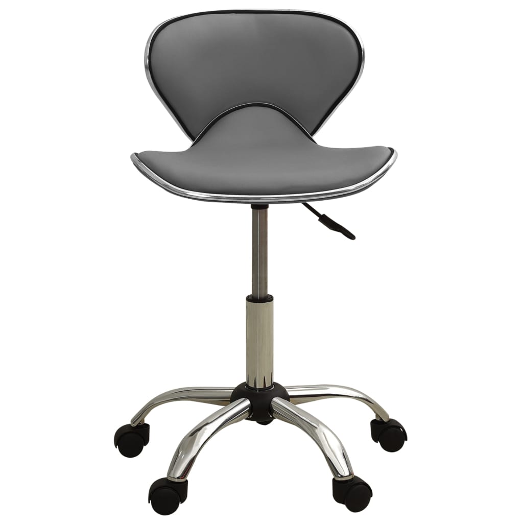 Office Chair Grey Faux Leather