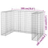 Gabion Wall for Garbage Bins Galvanised Steel 180x100x110 cm