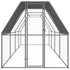 Outdoor Chicken Cage 2x8x2 m Galvanised Steel