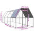 Outdoor Chicken Cage 2x8x2 m Galvanised Steel