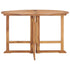 Folding Garden Dining Table Ø110x75 cm Solid Wood Teak