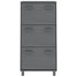 Shoe Cabinet "HAMAR" Dark Grey 59.5x35x117 cm Solid Wood Pine