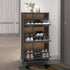 Shoe Cabinet "HAMAR" Dark Grey 59.5x35x117 cm Solid Wood Pine