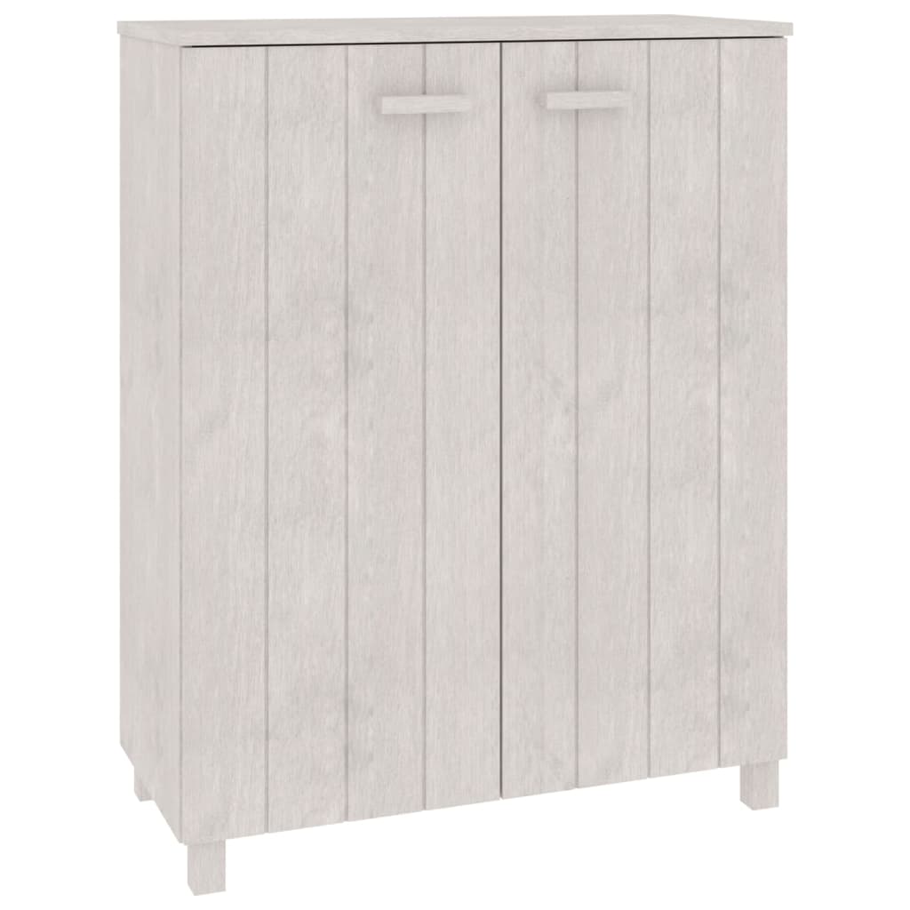 Shoe Cabinet "HAMAR" White 85x40x108 cm Solid Wood Pine