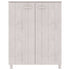 Shoe Cabinet "HAMAR" White 85x40x108 cm Solid Wood Pine