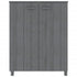 Shoe Cabinet "HAMAR" Dark Grey 85x40x108 cm Solid Wood Pine