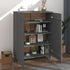 Shoe Cabinet "HAMAR" Dark Grey 85x40x108 cm Solid Wood Pine