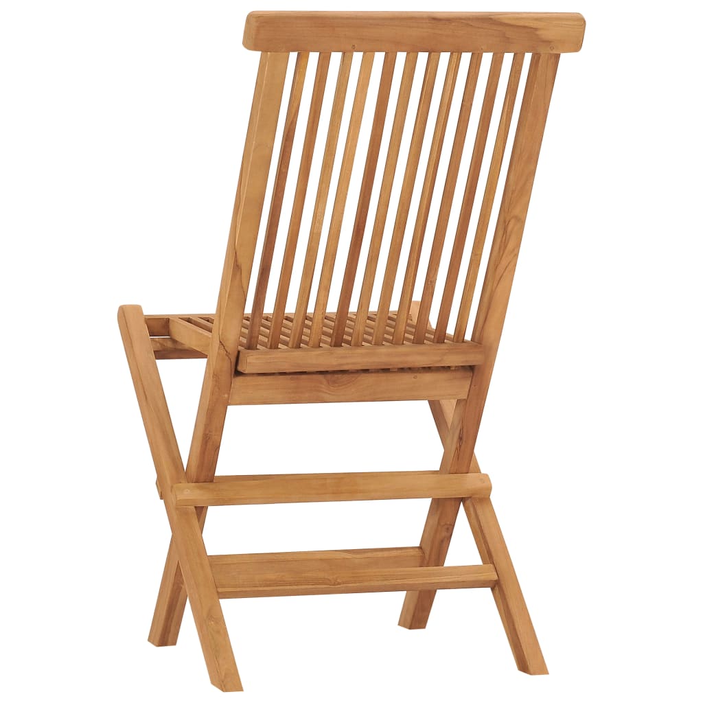 Folding Garden Chairs 8 pcs Solid Wood Teak