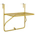 Balcony Table Gold 60x40 cm Steel