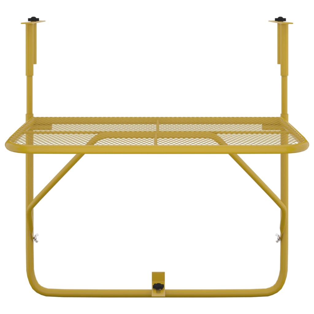 Balcony Table Gold 60x40 cm Steel