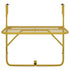 Balcony Table Gold 60x40 cm Steel