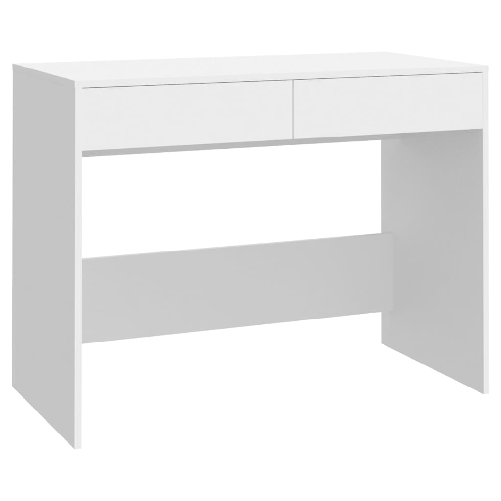 Desk White 101x50x76.5 cm Engineered Wood