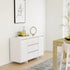 Sideboard with 3 Drawers White 120x41x75 cm Engineered Wood