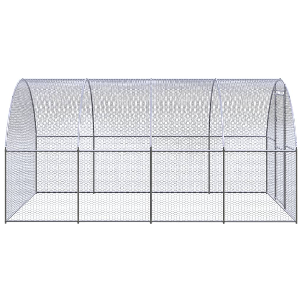 Outdoor Chicken Coop 3x4x2 m Galvanised Steel