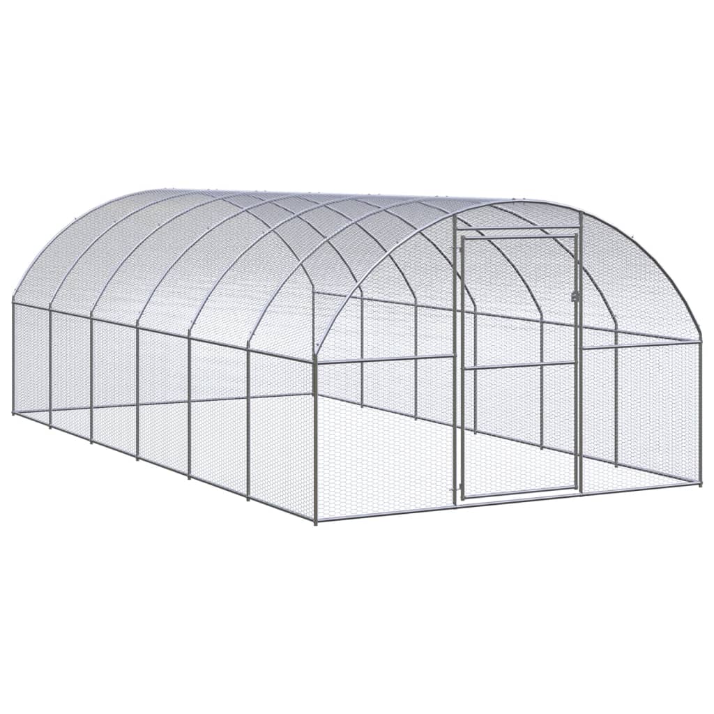 Outdoor Chicken Coop 3x6x2 m Galvanised Steel