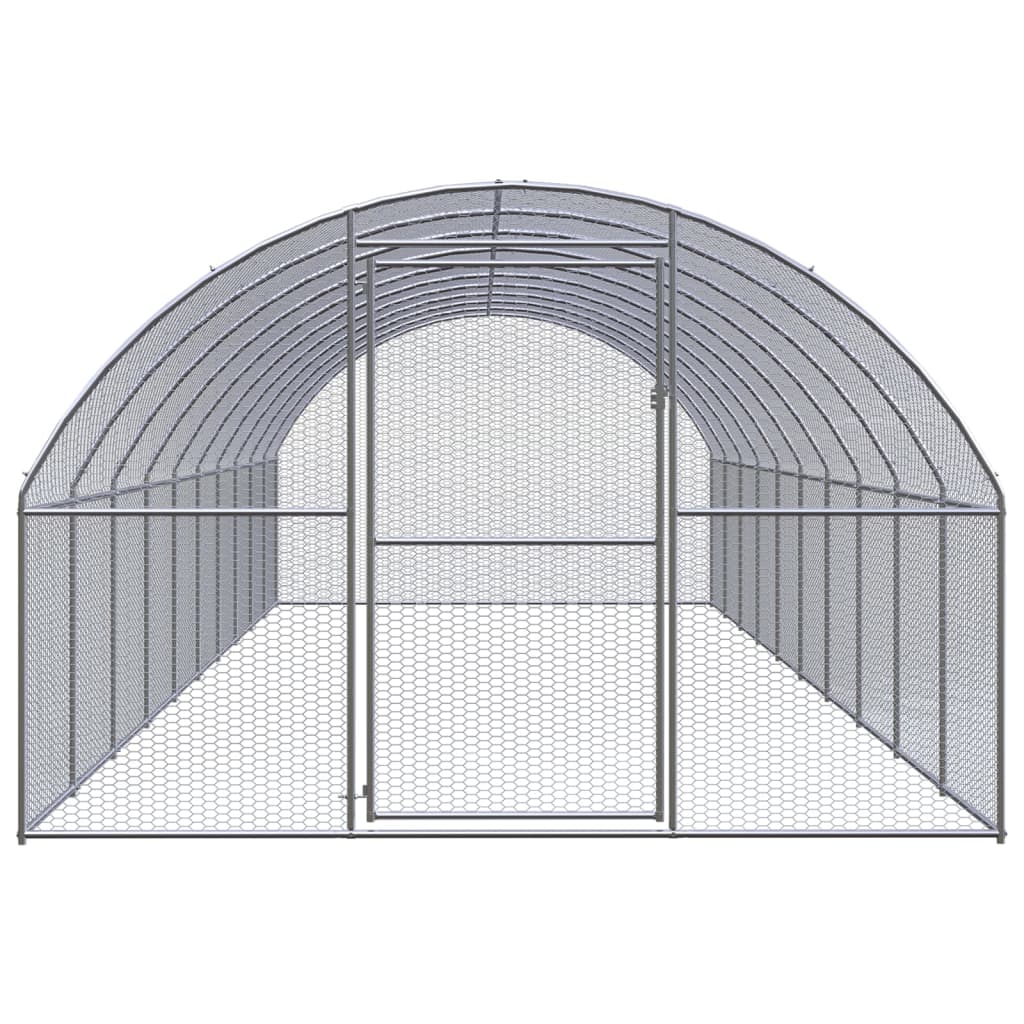 Outdoor Chicken Coop 3x10x2 m Galvanised Steel