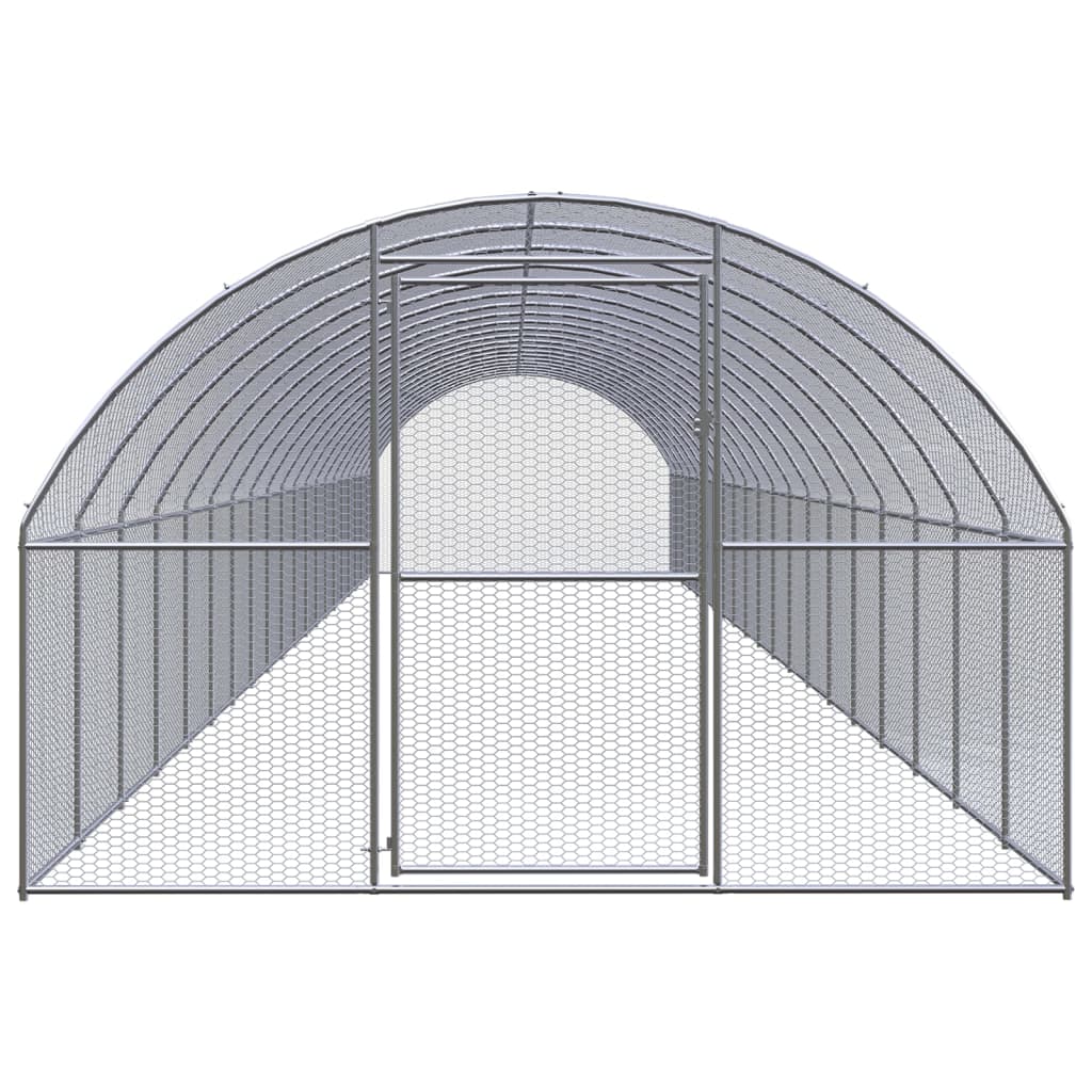 Outdoor Chicken Coop 3x20x2 m Galvanised Steel