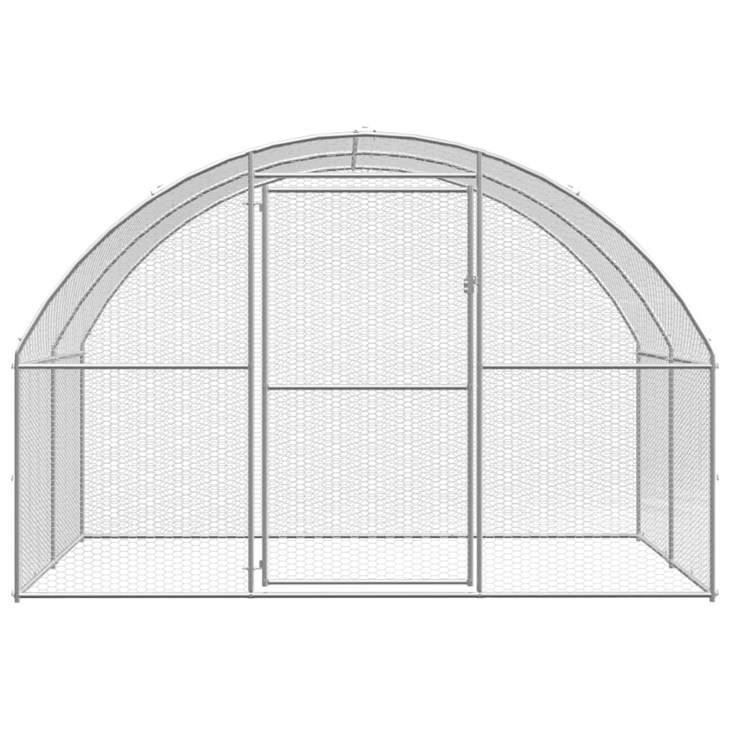 Outdoor Chicken Coop 3x20x2 m Galvanised Steel