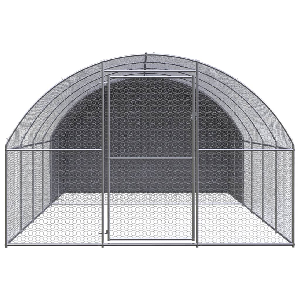 Outdoor Chicken Coop 3x4x2 m Galvanised Steel