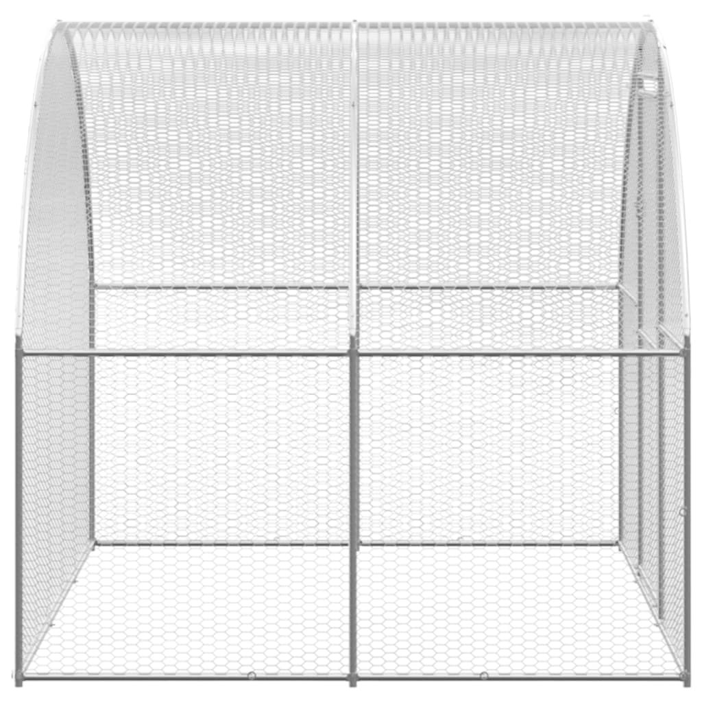 Outdoor Chicken Coop 3x8x2 m Galvanised Steel