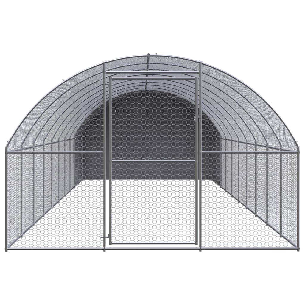 Outdoor Chicken Coop 3x10x2 m Galvanised Steel