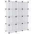 Storage Cube Organiser with 12 Cubes and Doors Transparent PP