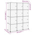 Storage Cube Organiser with 12 Cubes and Doors Transparent PP