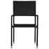 Garden Dining Chairs 2 pcs Stackable Black Poly Rattan