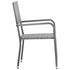 Garden Dining Chairs 6 pcs Stackable Grey Poly Rattan