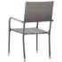 Garden Dining Chairs 6 pcs Stackable Grey Poly Rattan