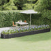 Garden Raised Bed Powder-coated Steel 507x100x36 cm Anthracite