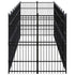 Outdoor Dog Kennel Steel 16.59 m²