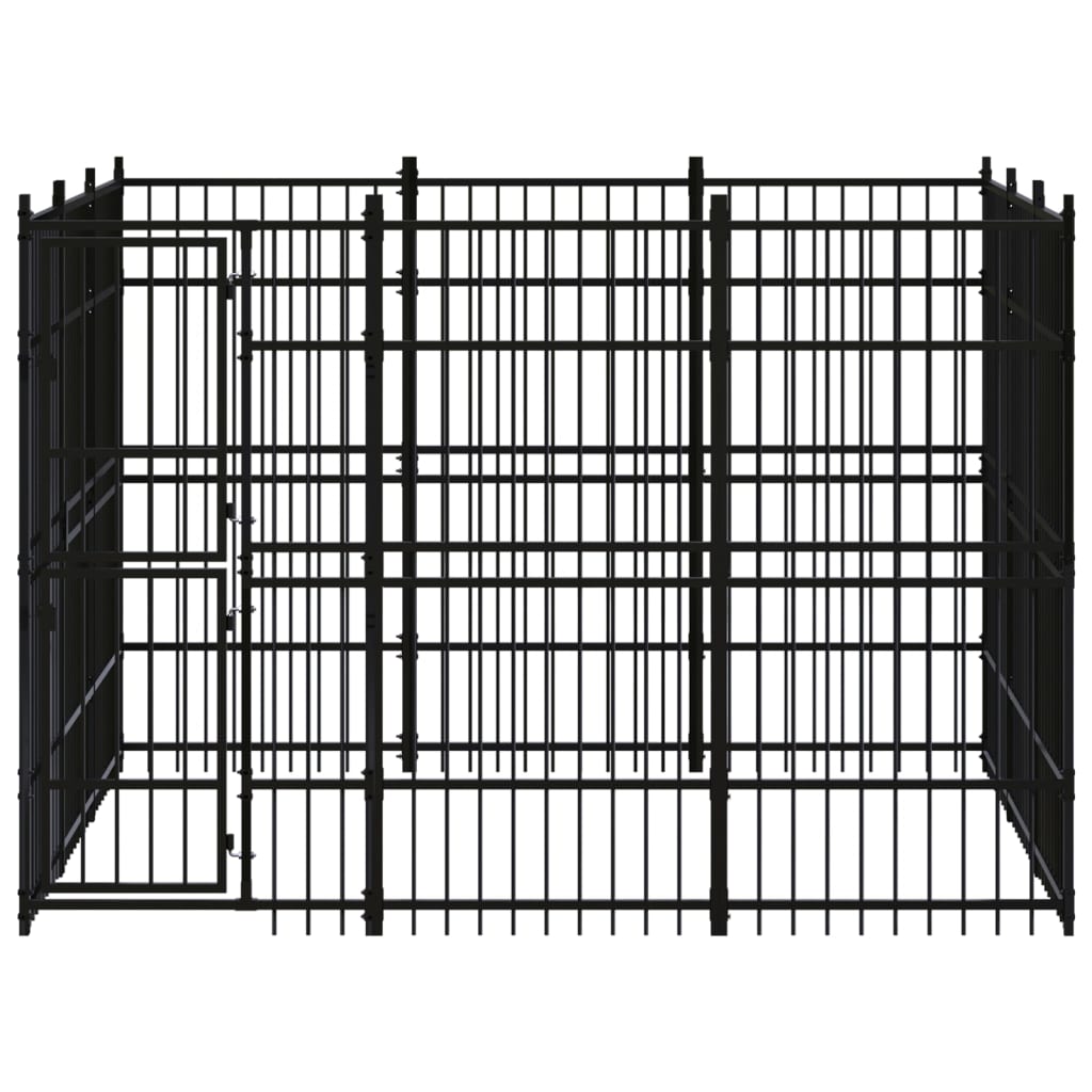 Outdoor Dog Kennel Steel 8.29 m²