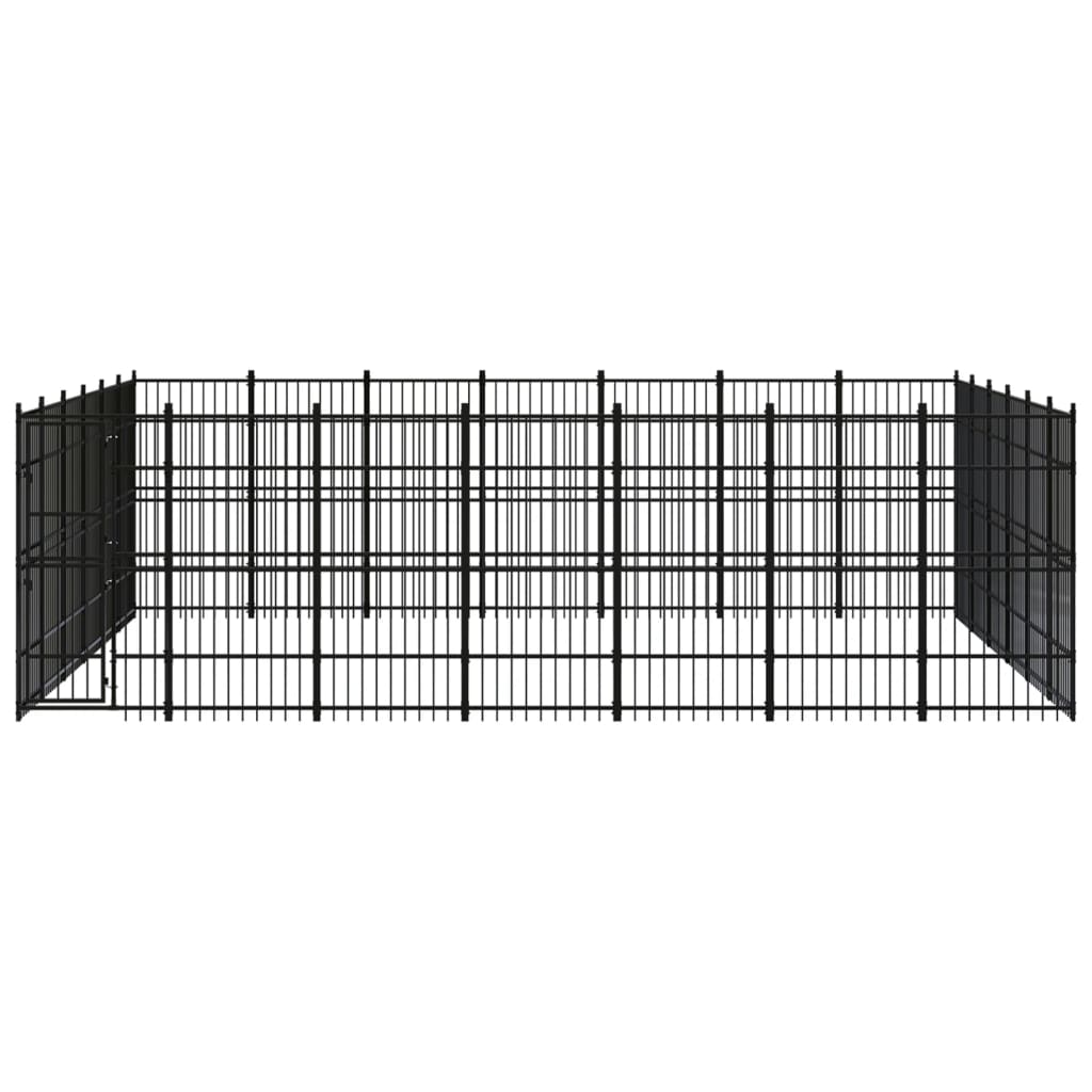 Outdoor Dog Kennel Steel 38.71 m²