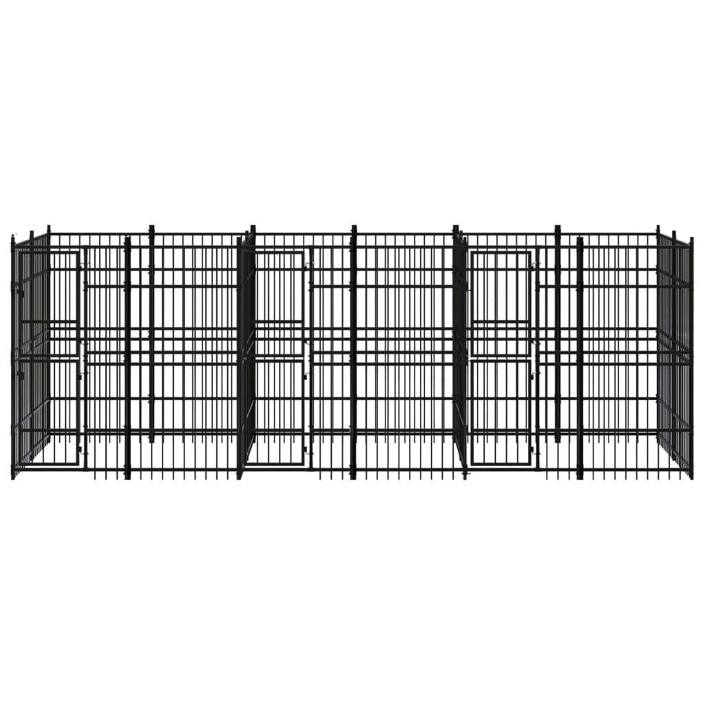 Outdoor Dog Kennel Steel 11.06 m²