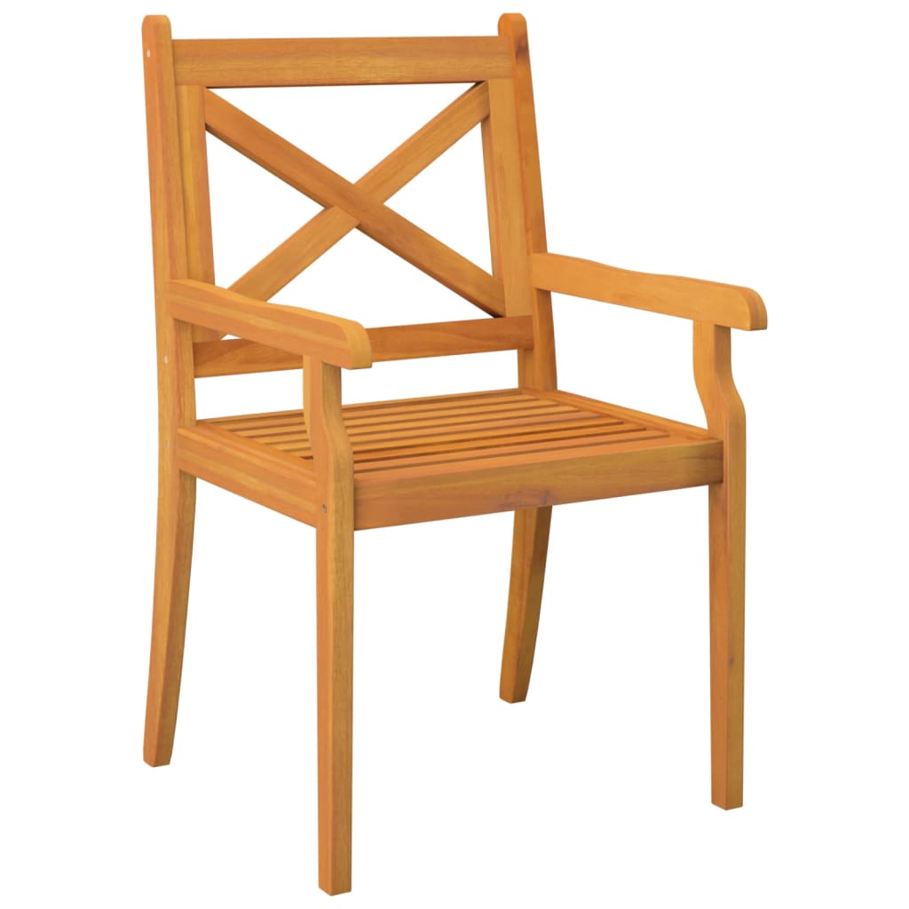 Outdoor Dining Chairs 8 pcs Solid Wood Acacia