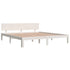 Bed Frame without Mattress White 183x203 cm King