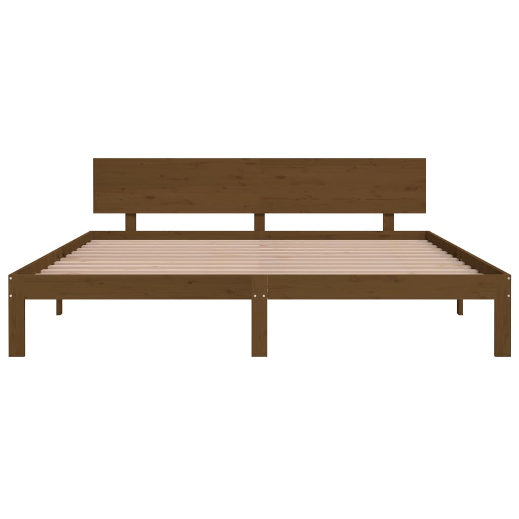 Bed Frame without Mattress Honey Brown 183x203 cm King