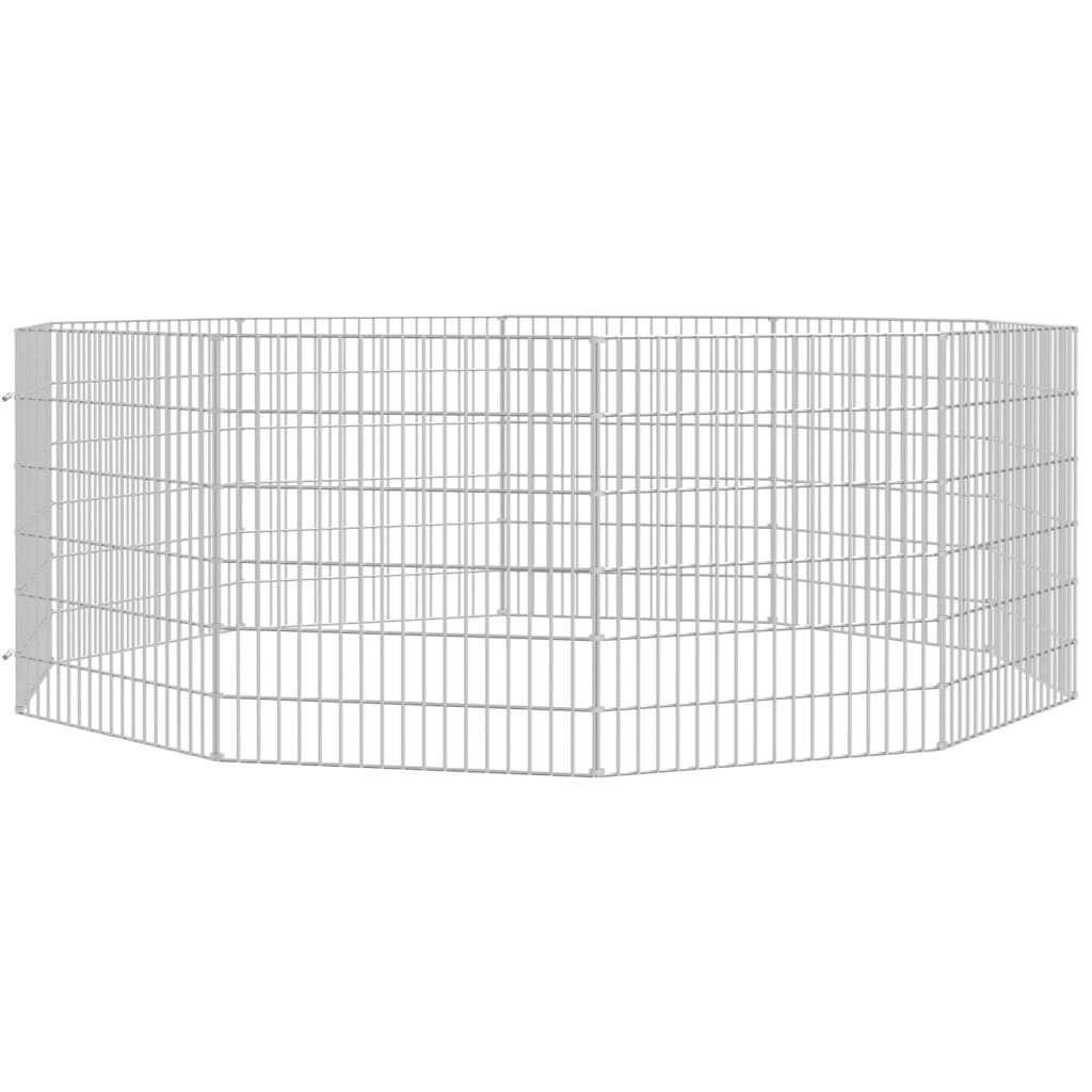 Free Range Animal Enclosure 10-Panel 54x60 cm Galvanised Iron