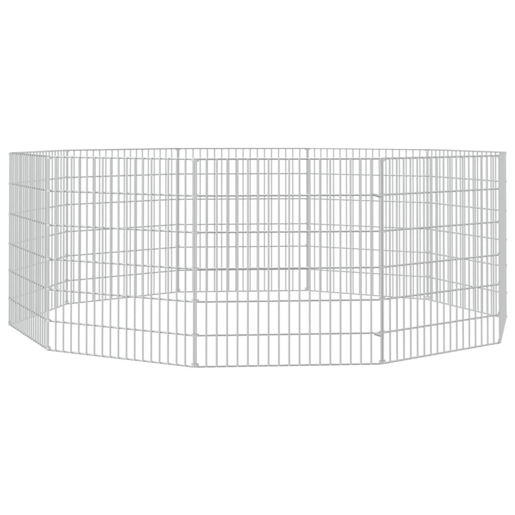 Free Range Animal Enclosure 10-Panel 54x60 cm Galvanised Iron