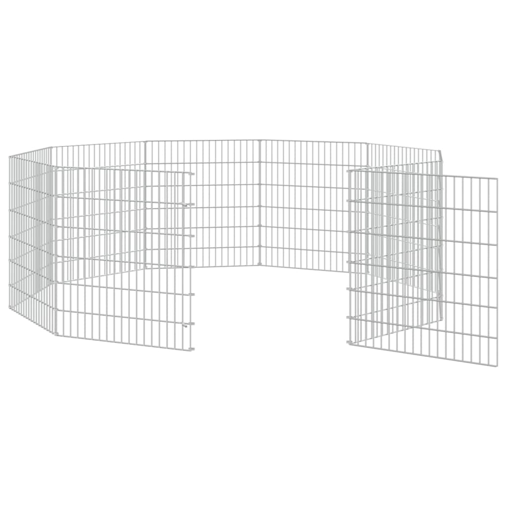 Free Range Animal Enclosure 10-Panel 54x60 cm Galvanised Iron