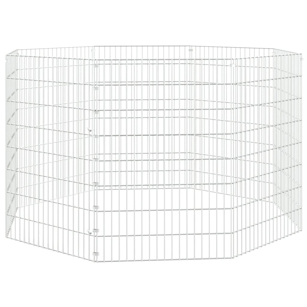 Free Range Animal Enclosure 8-Panel 54x80 cm Galvanised Iron