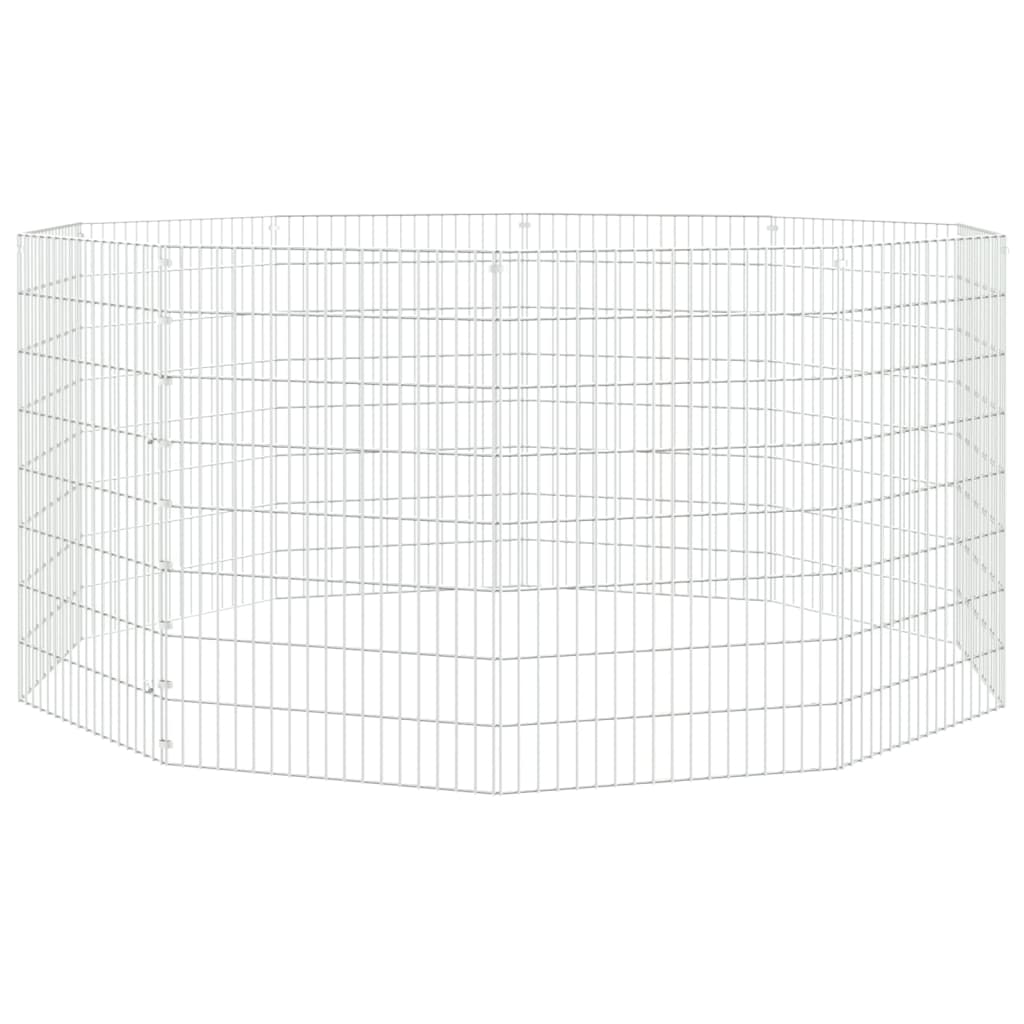 10-Panel Rabbit Cage 54x80 cm Galvanised Iron