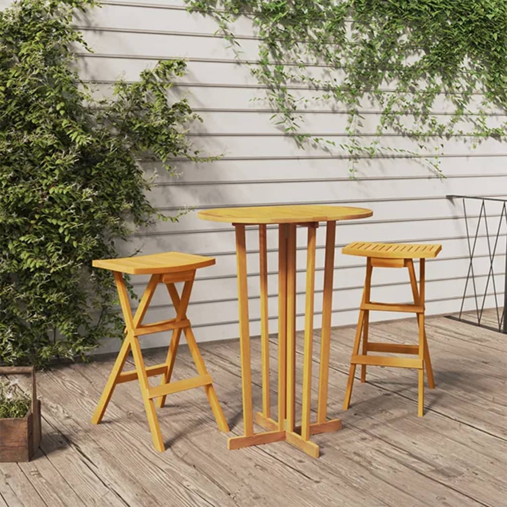 Folding Bar Table 90x65x105 cm Solid Wood Teak